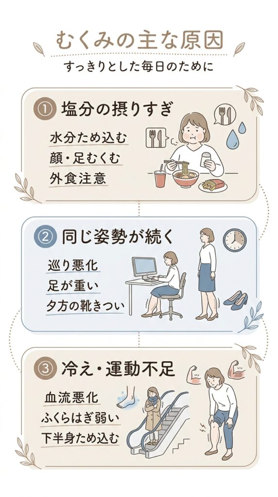 むくみ原因